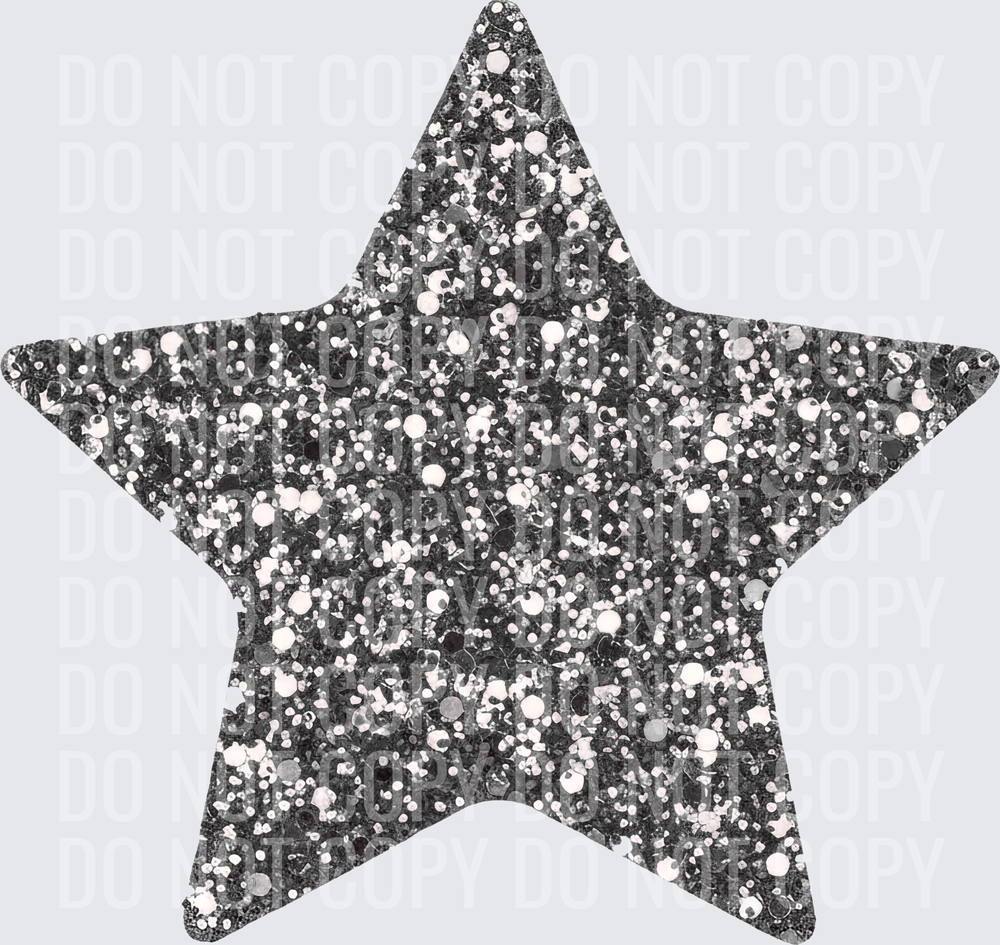 Silver Glitter Star