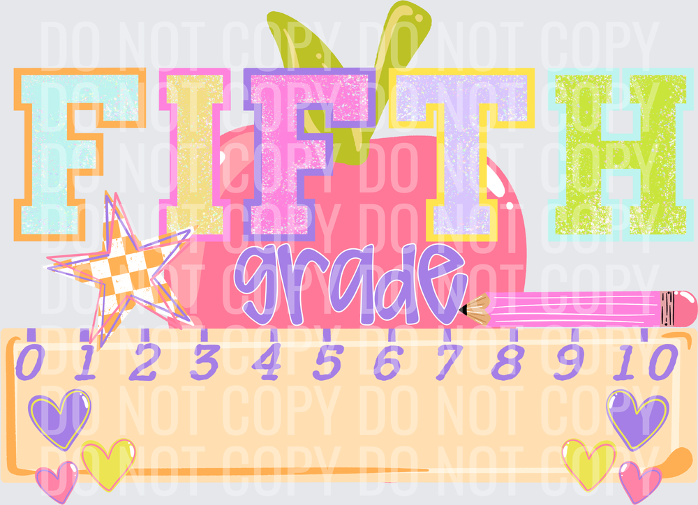 Fifth grade Apple glitter