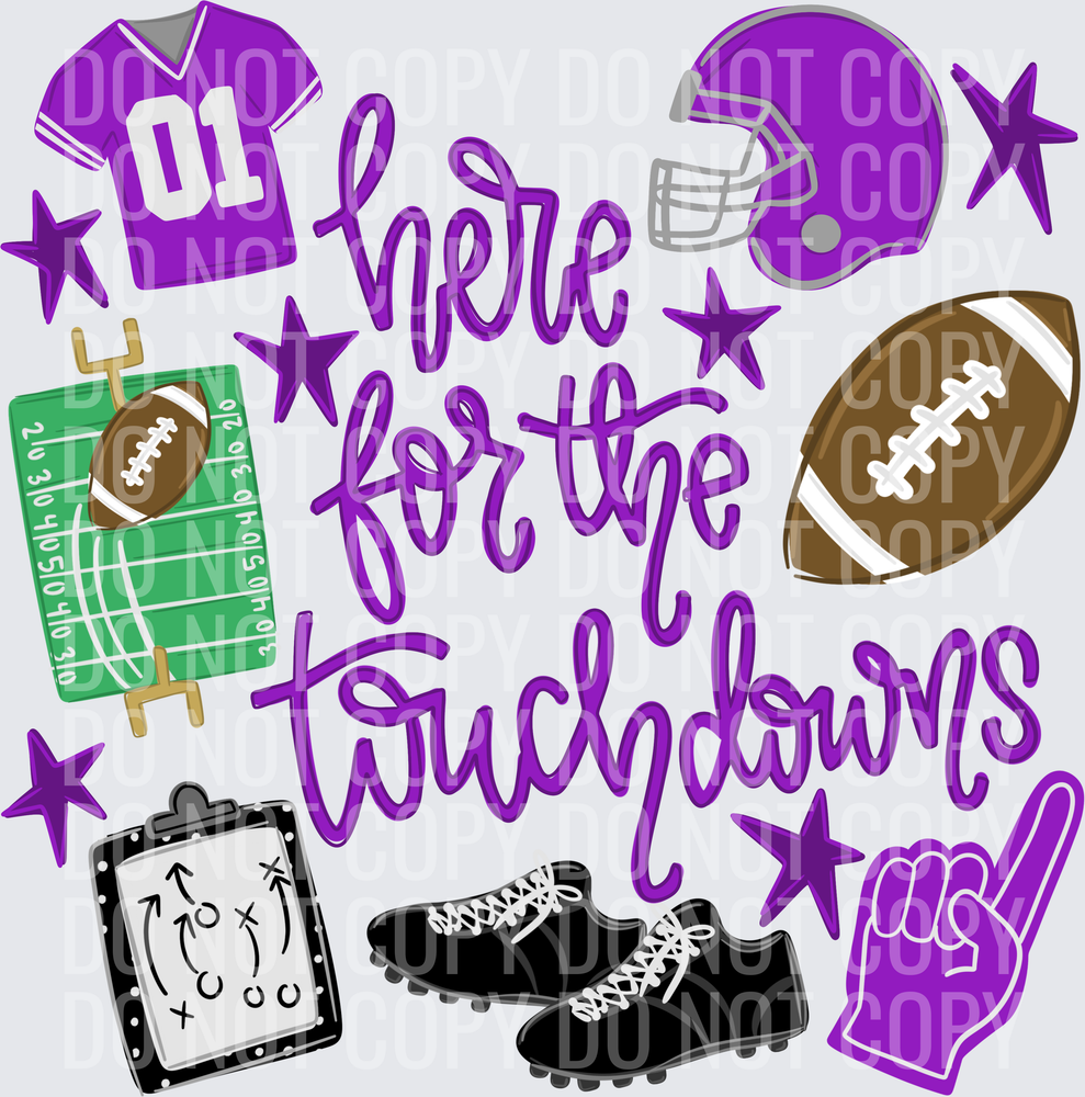 here for the touchdowns purple