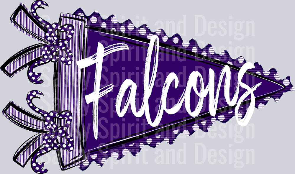 FALCONS PURPLE PENNANT