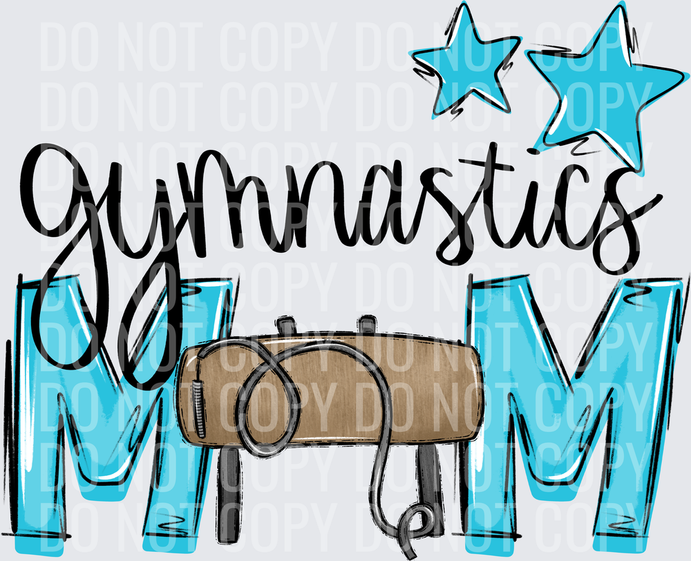 bright blue gymnastics
