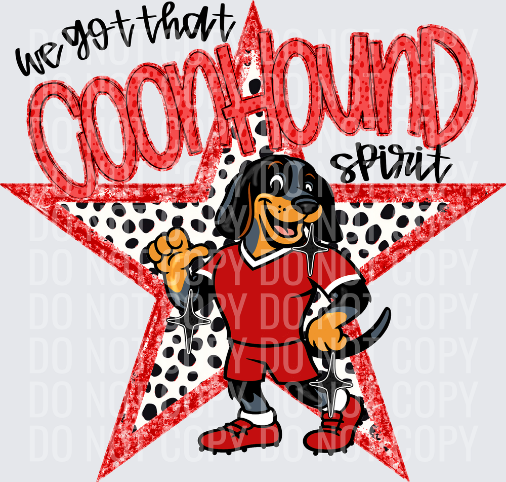 KayndiDesigns 09.26 We Got That Spirit Coonhound Red