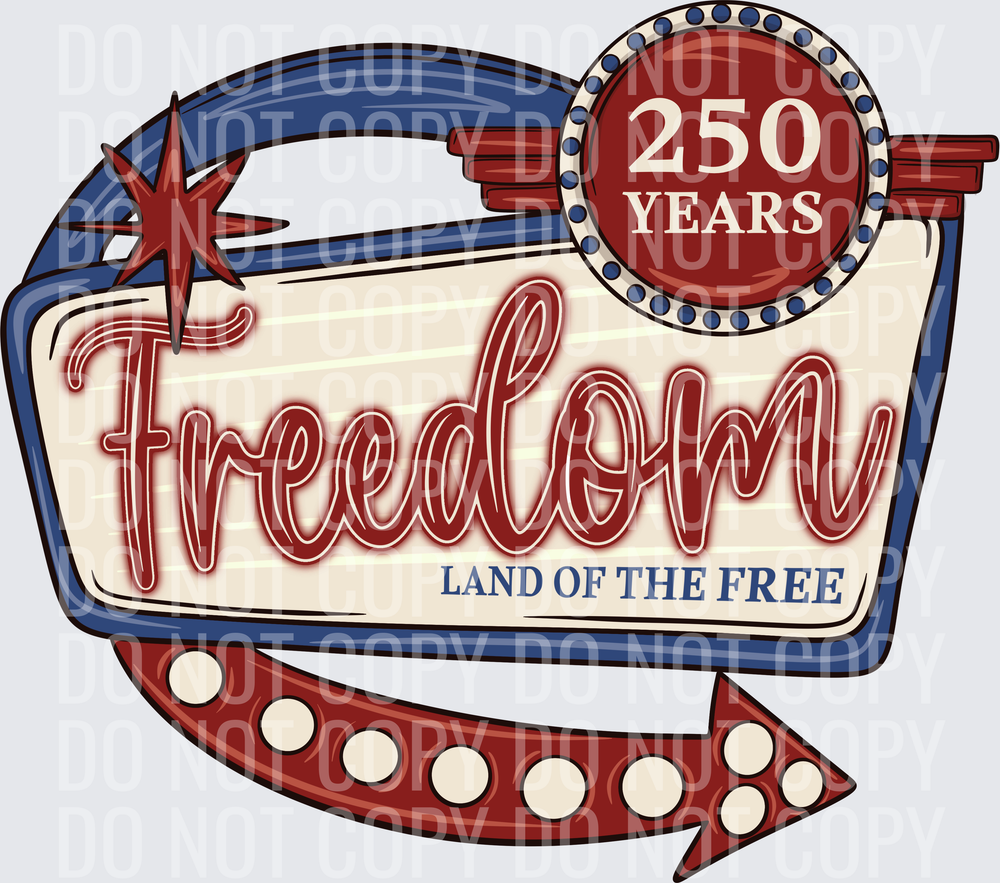 Freedom retro sign