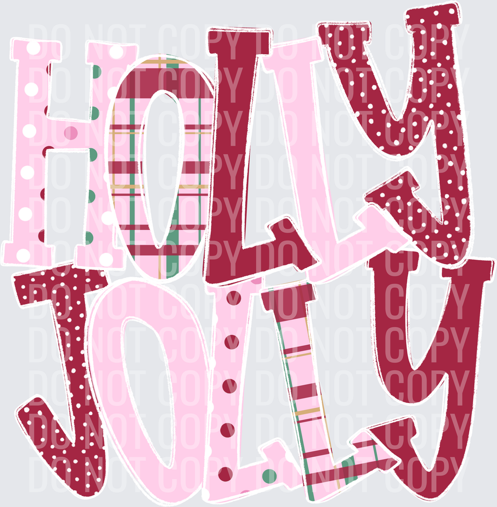 HOLLY JOLLY RED PINK