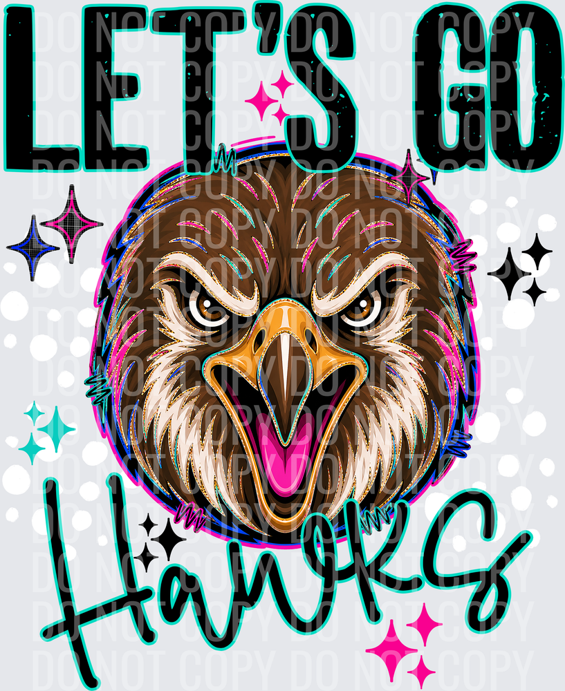 LETS GO MASCOTS HAWKS