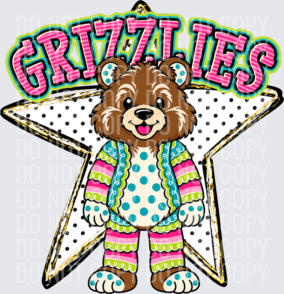 KayndiDesigns 10.26 Pattern Parade Star Grizzlies