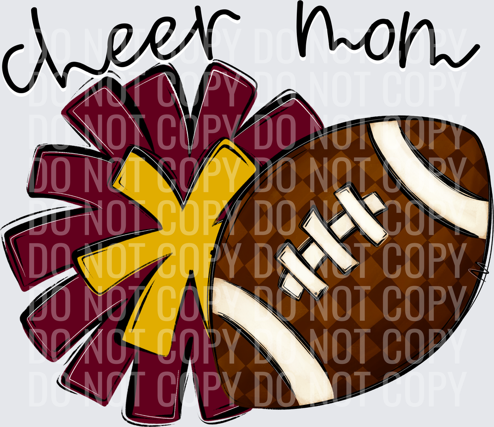 Cheer Mom - CC0926-0022 - Maroon-Mustard