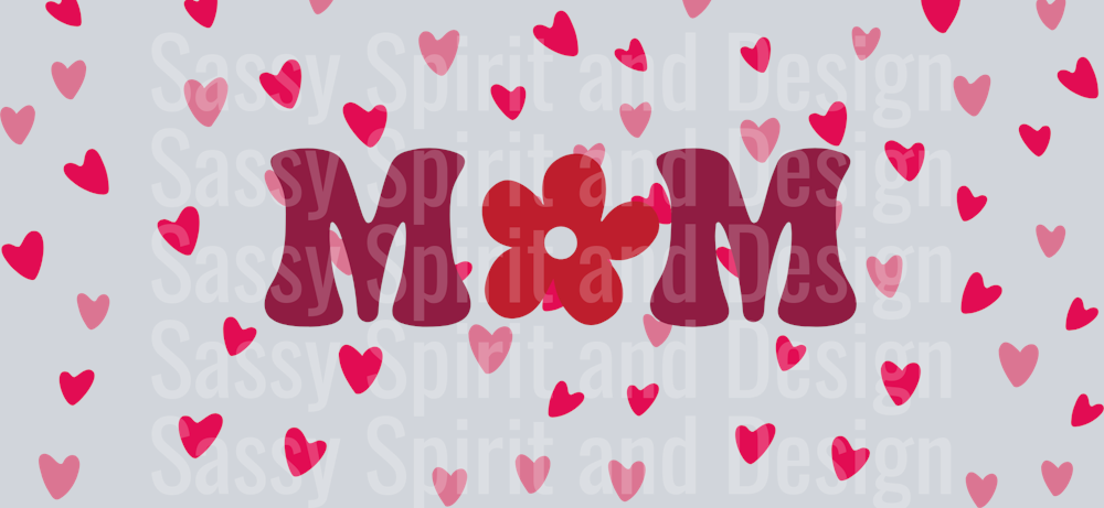 red pink mom hearts