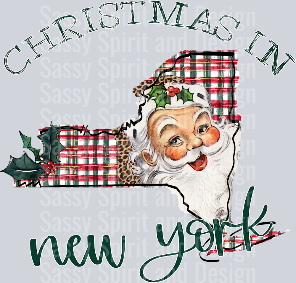Christmas in State Santa State Set NEW YORK