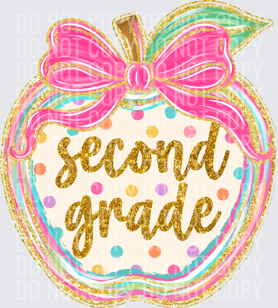 Second Grade Polka Dot Apple