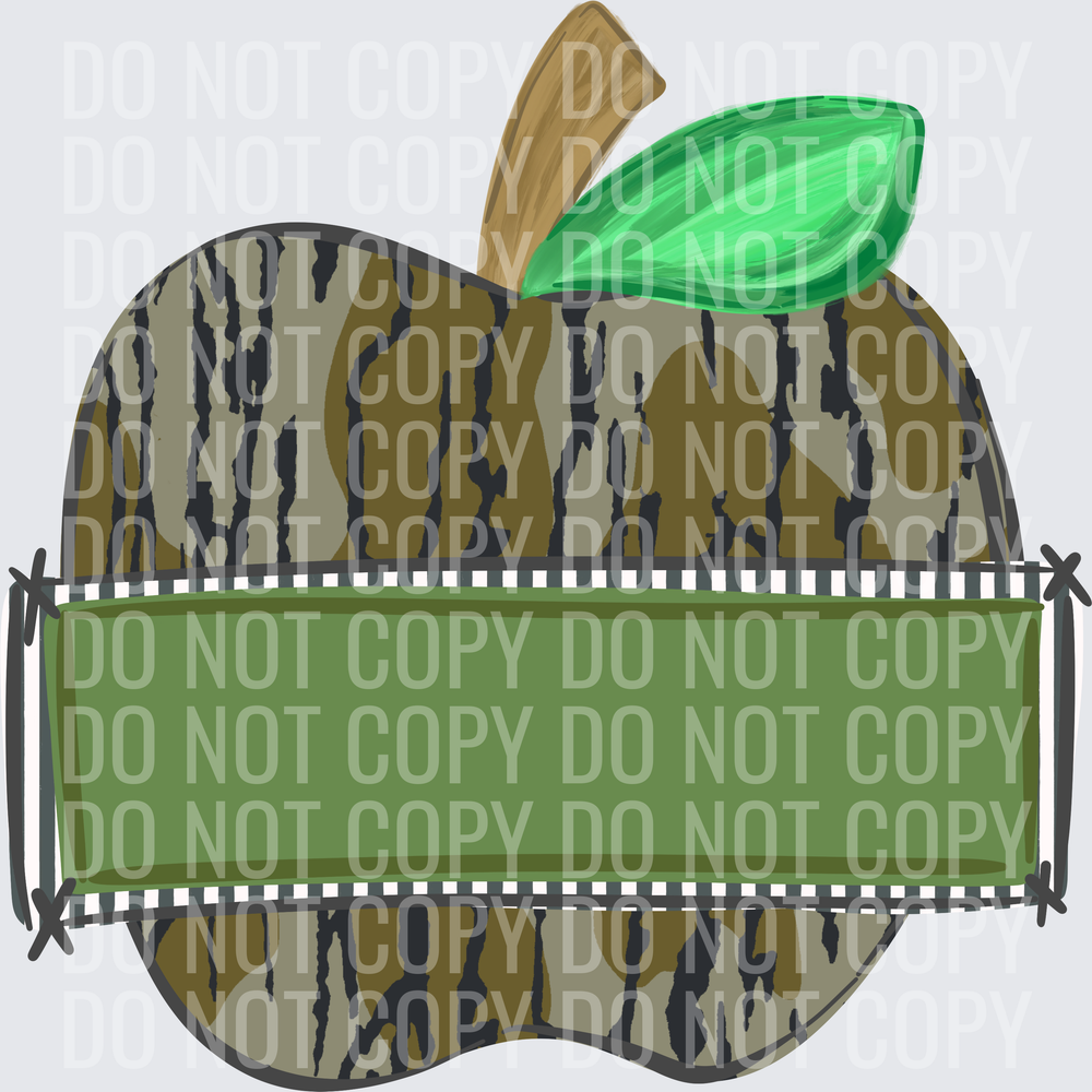 camo apple nameplate FREEBIE