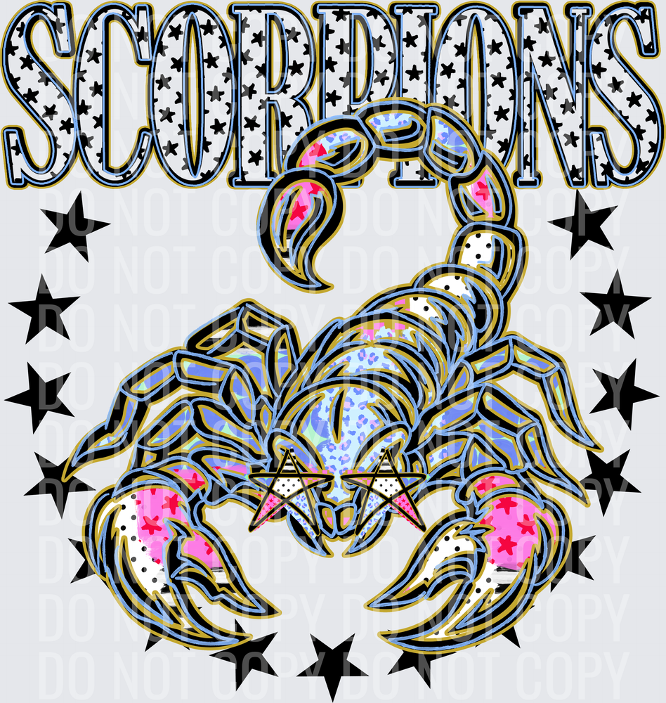 KayndiDesigns 09.26 Patchwork Varisty Stars Scorpions