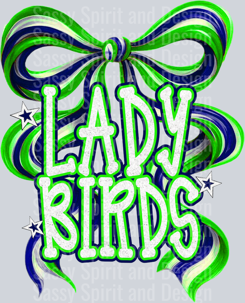 LADY BIRDS BOW GLITTER