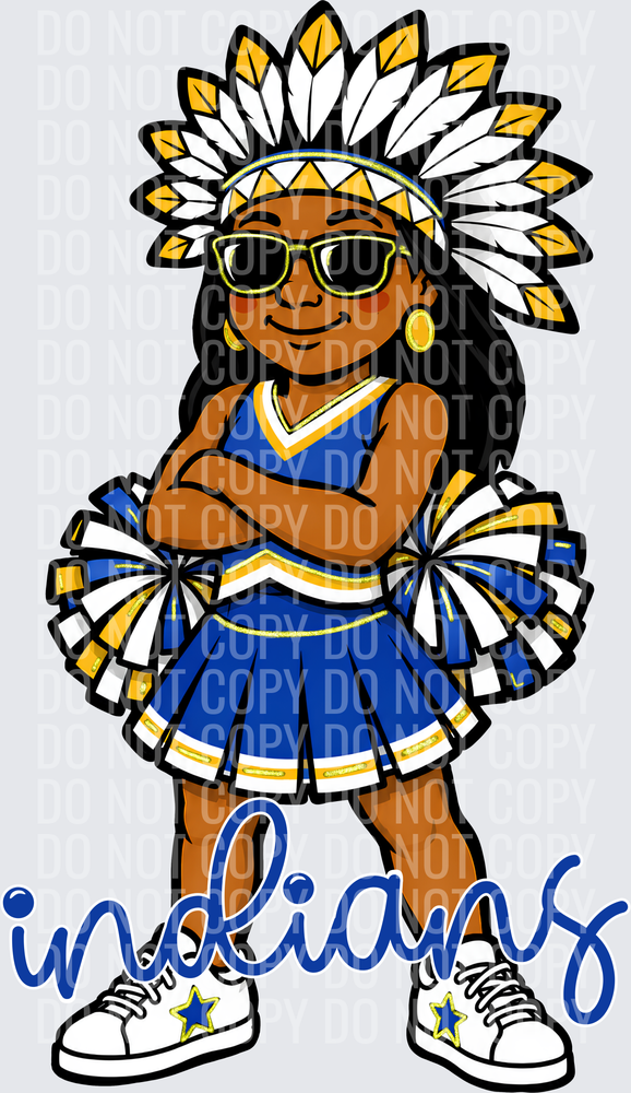 Indians Cheer Blue Yellow