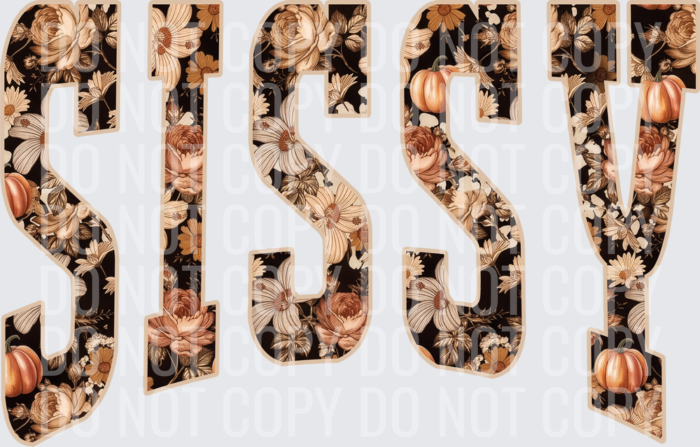 Fall Floral Pumpkin Sissy