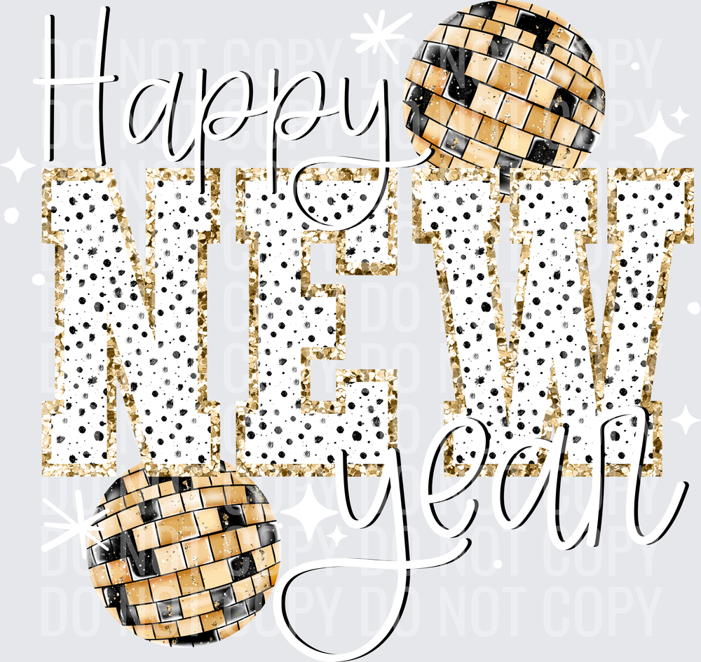 Happy new year white