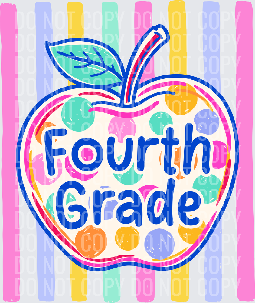 Fourth Grade striped apple