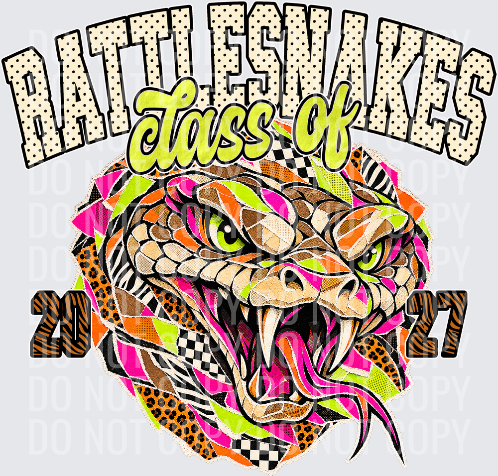 KayndiDesigns 10.26 Class of 2027 Bright Rattlesnakes