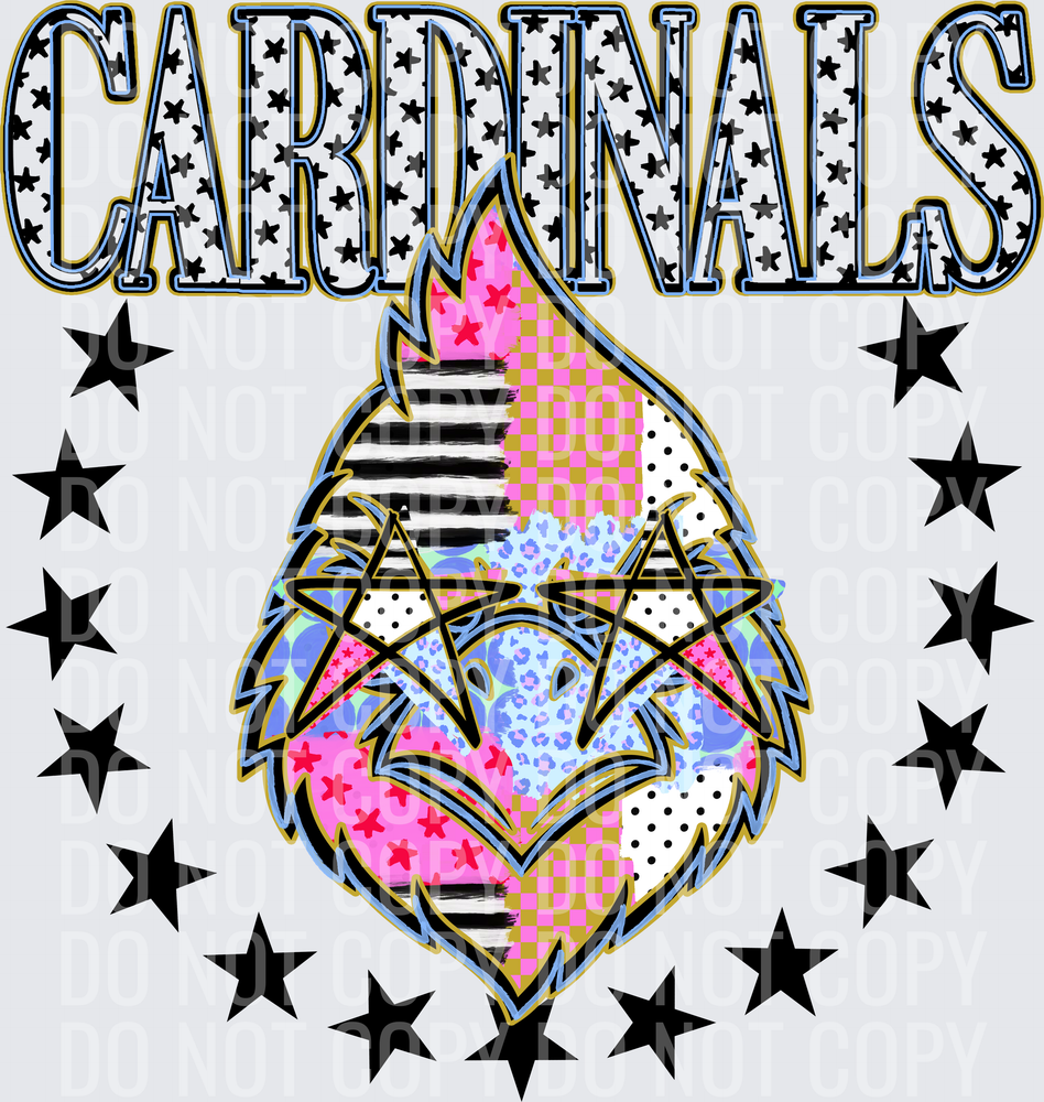 KayndiDesigns 09.26 Patchwork Varisty Stars Cardinals