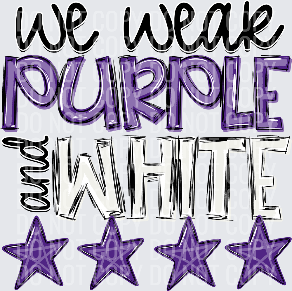 purple and white