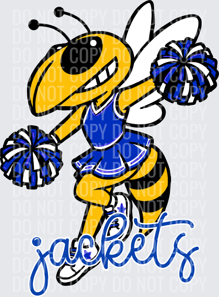 Jackets Cheer Blue White Blk