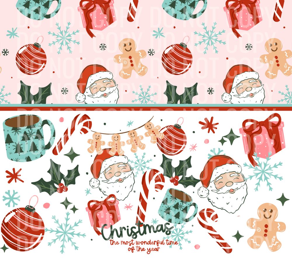 Christmas Time Of Year light skin tone tumbler wrap