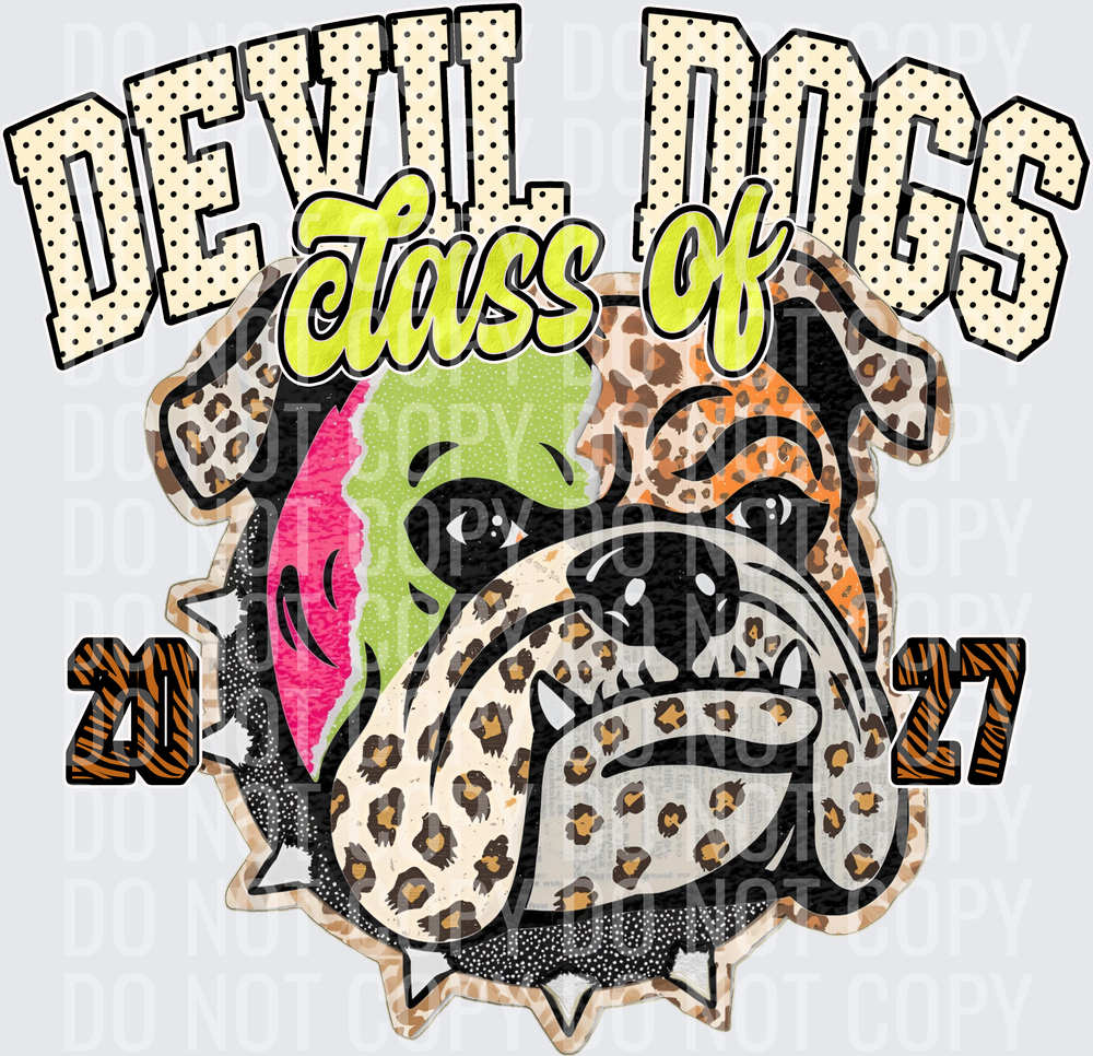 KayndiDesigns 10.26 Class of 2027 Bright Devil Dogs