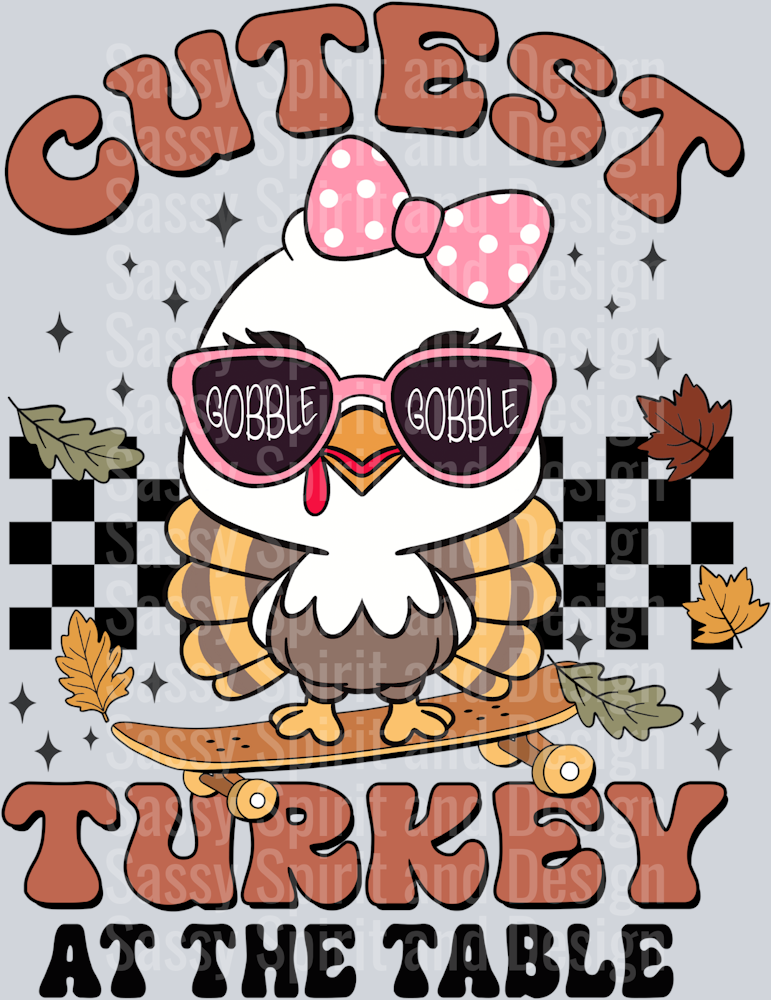 CUTEST TURKEY AT THE TABLE GIRL