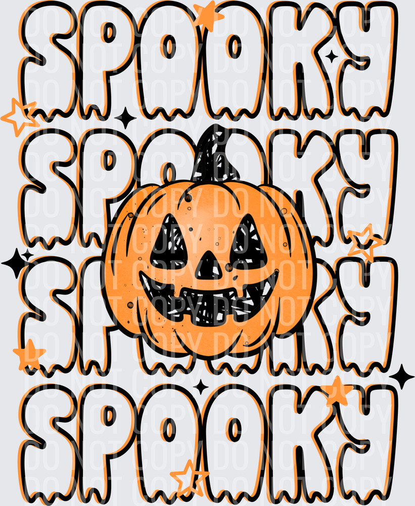 Triple Spooky Pumpkin Black