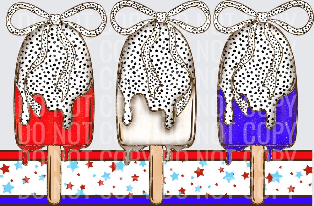 Red white and blue popsicles