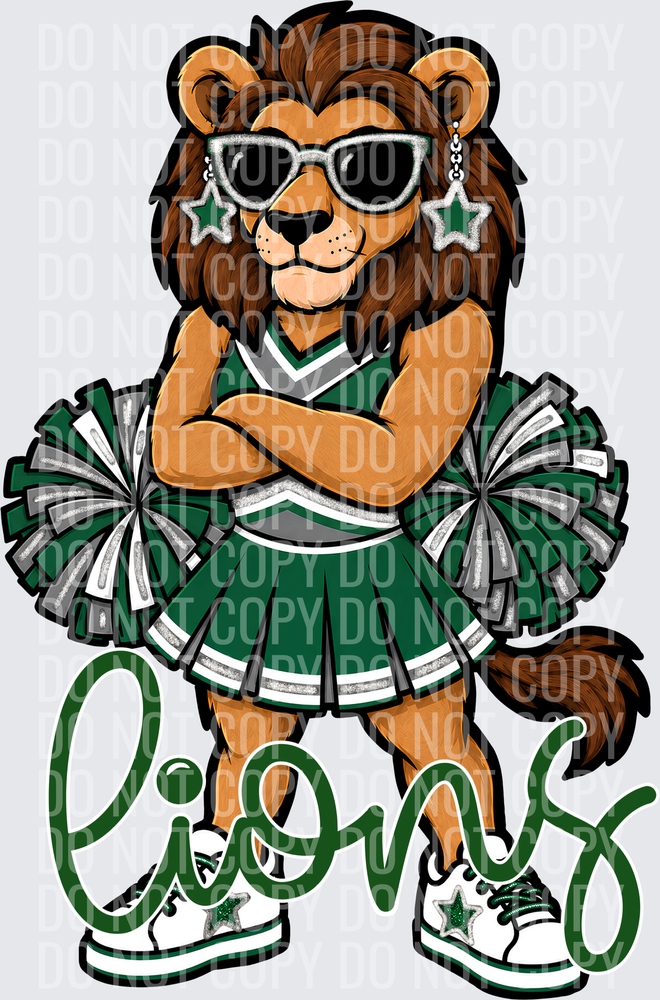 Lions Cheer Green Gray