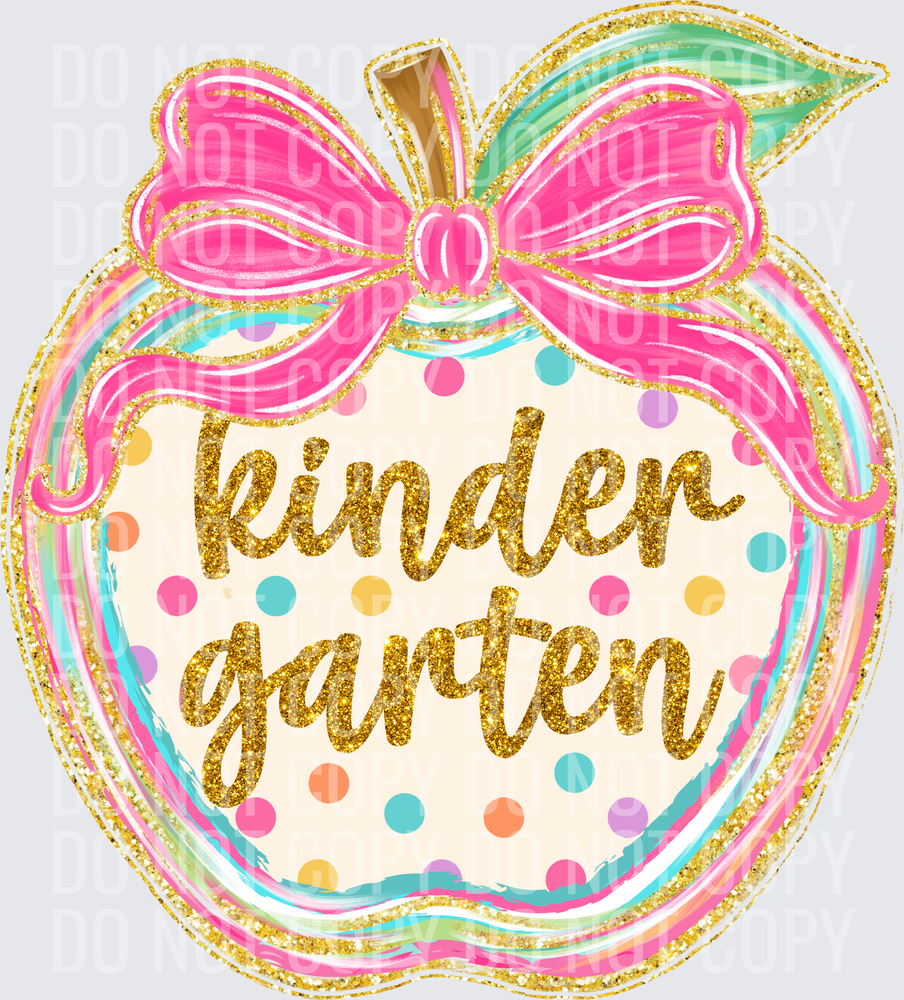 Kindergarten Polka Dot Apple