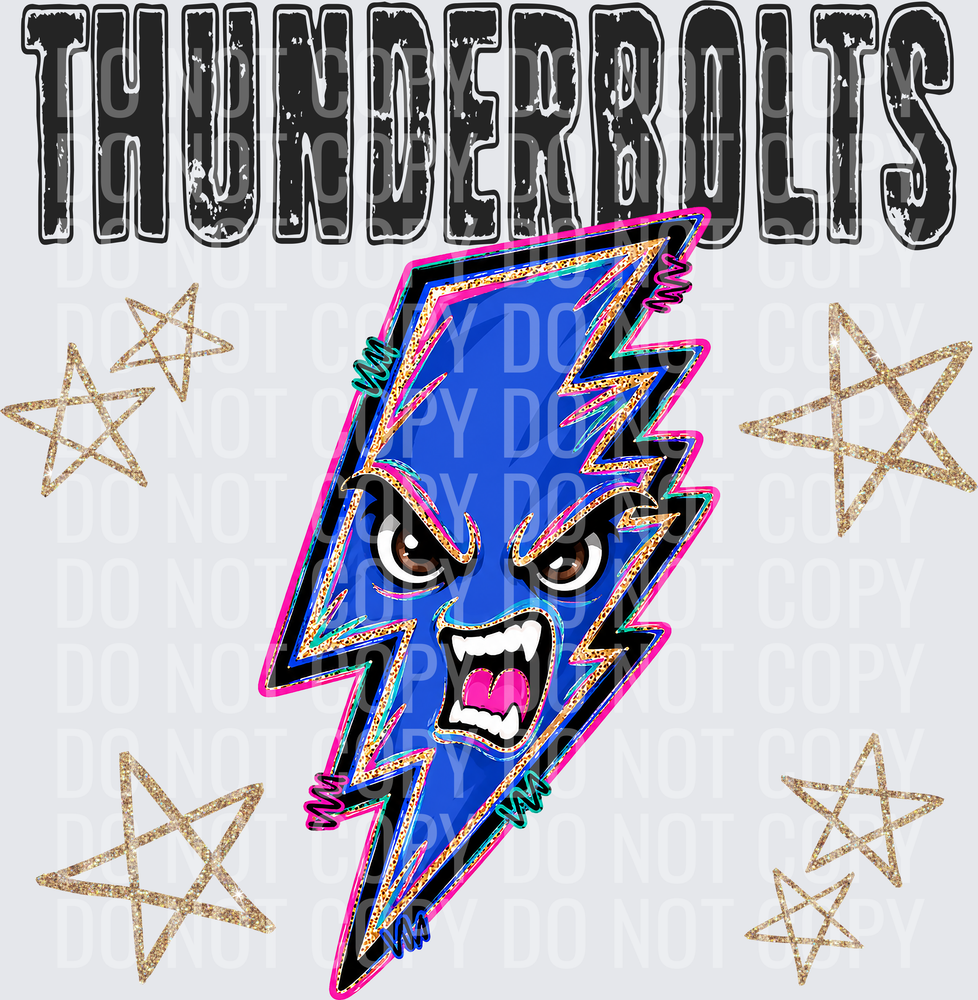 KayndiDesigns 08.26 Grunge Varsity Thunderbolts