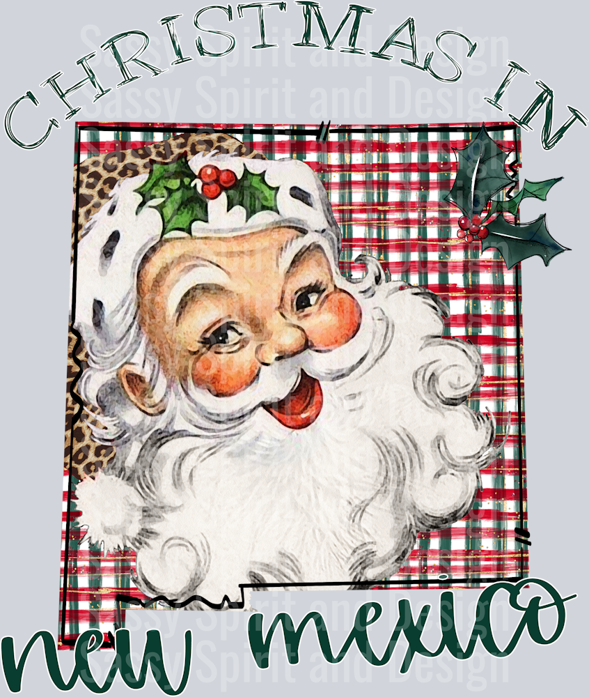 Christmas in State Santa State Set NEW MEXICO