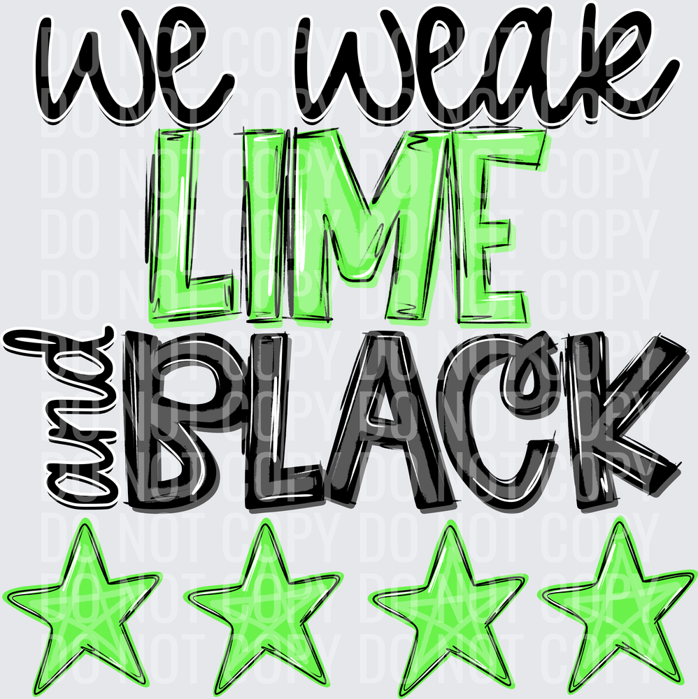 lime and black