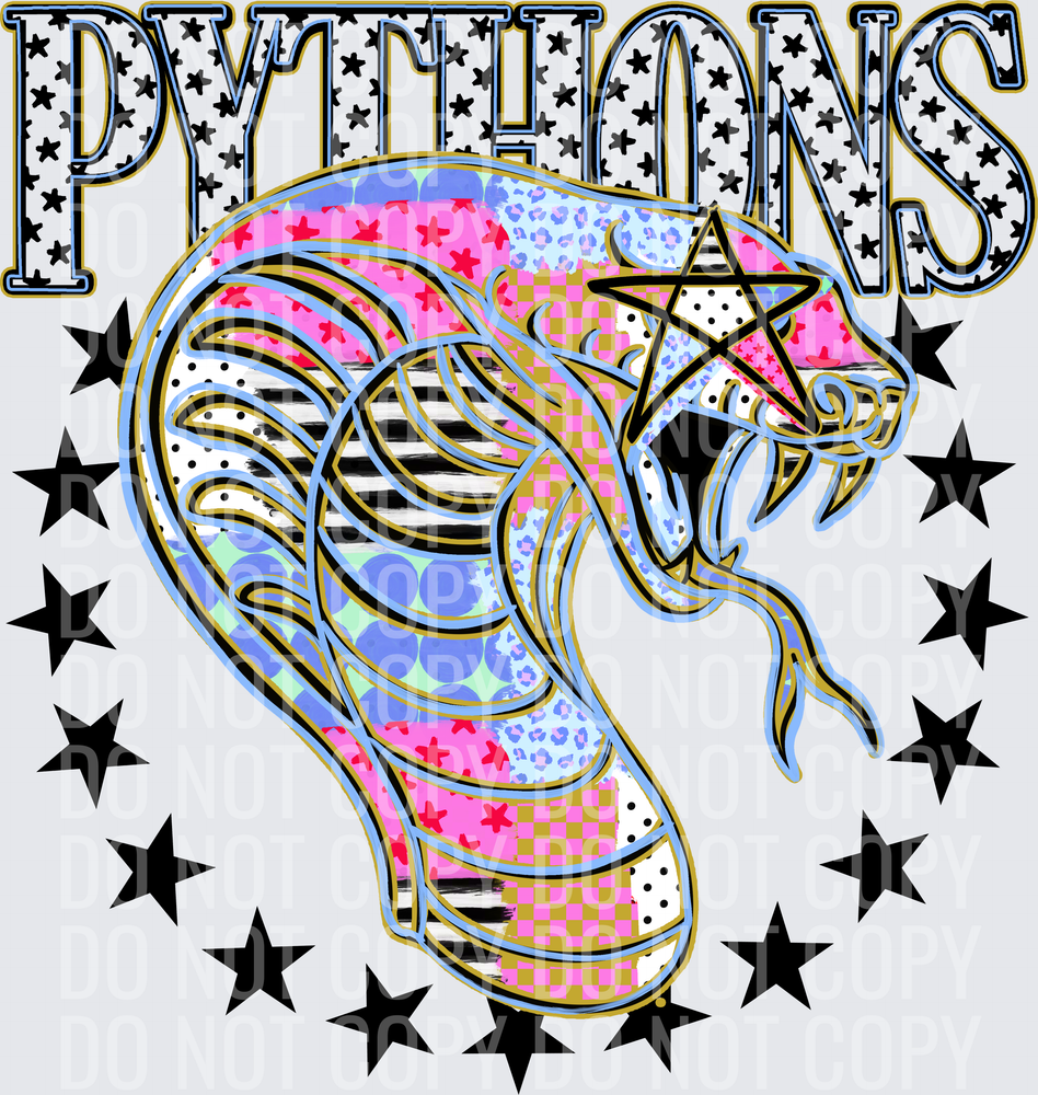 KayndiDesigns 09.26 Patchwork Varisty Stars Pythons