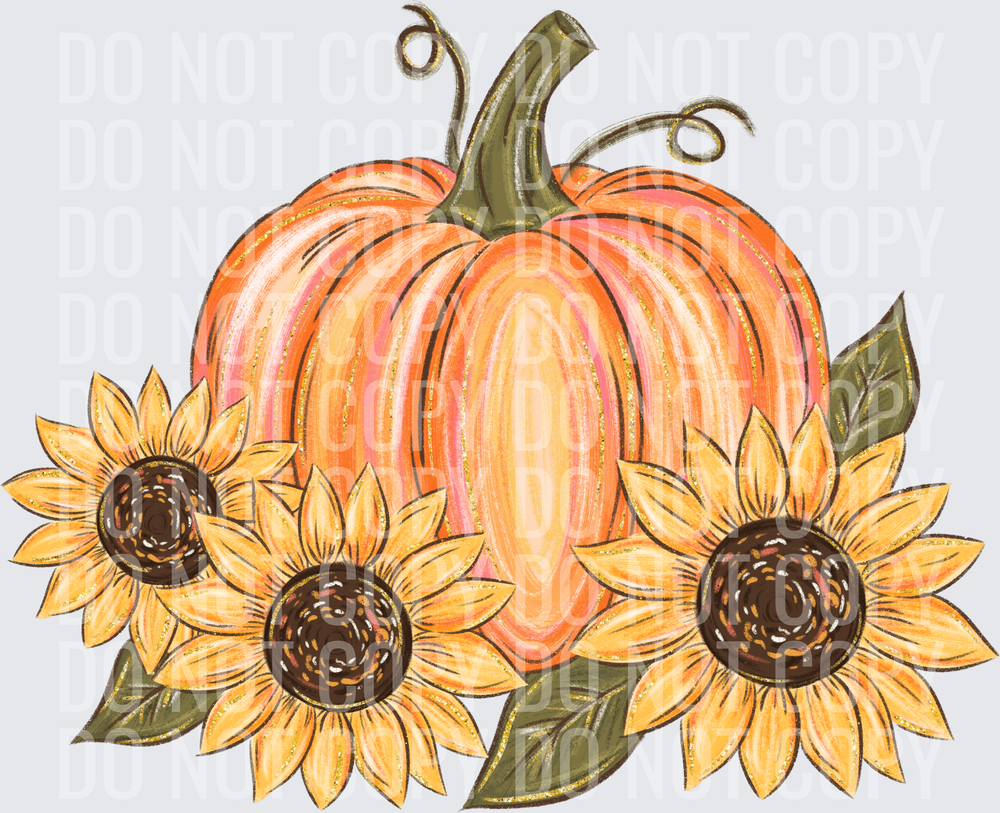 Fall Sunflower Pumpkin