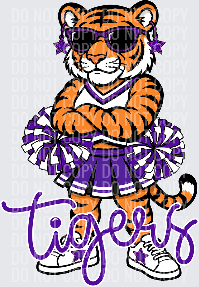 Tigers Cheer Purple White