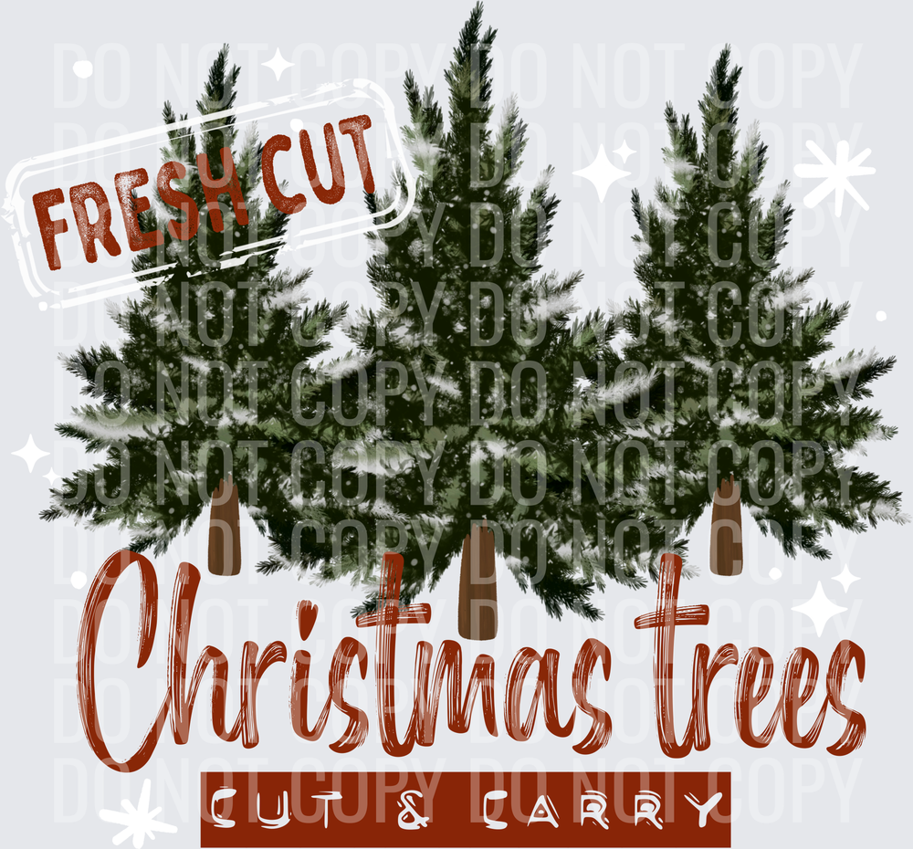 fresh cut christmas trees