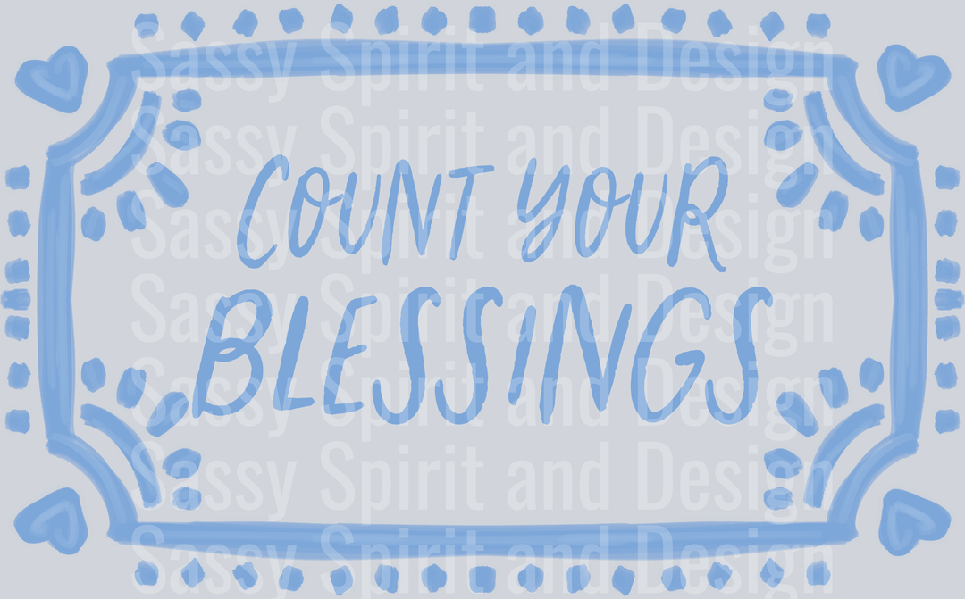 COUNT YOUR BLESSINGS BLUE