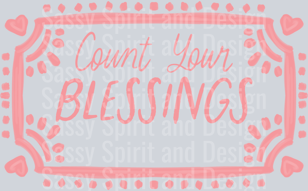 COUNT YOUR BLESSINGS PINK ROOM FOR NAME