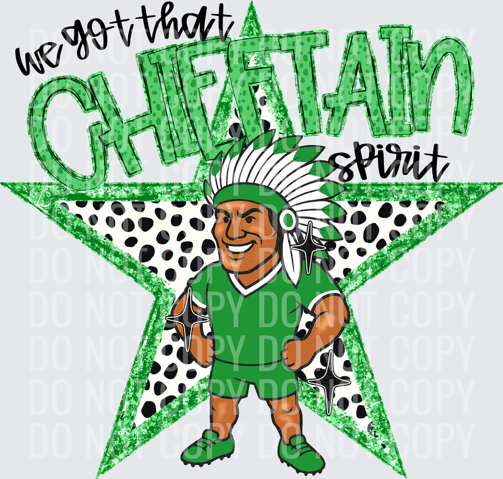 KayndiDesigns 09.26 We Got That Spirit Chieftain Green