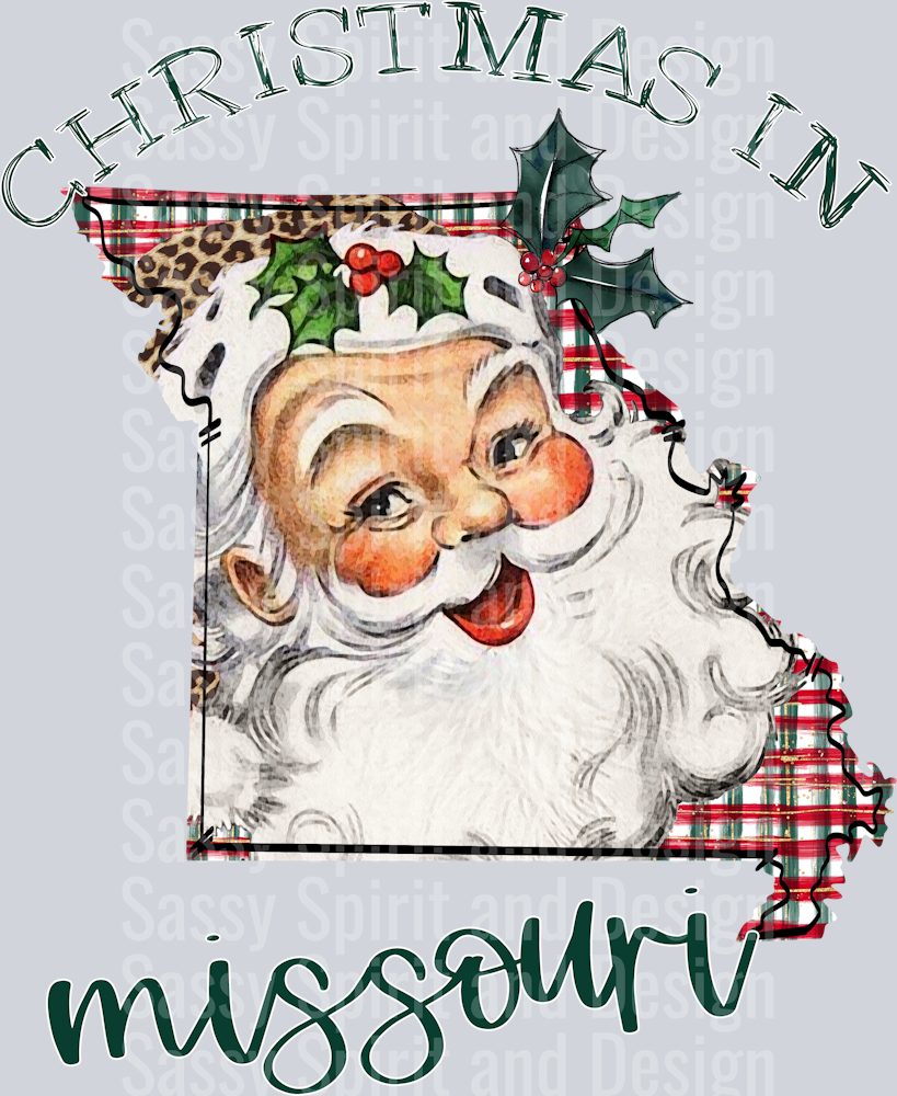 Christmas in State Santa State Set MISSOURI
