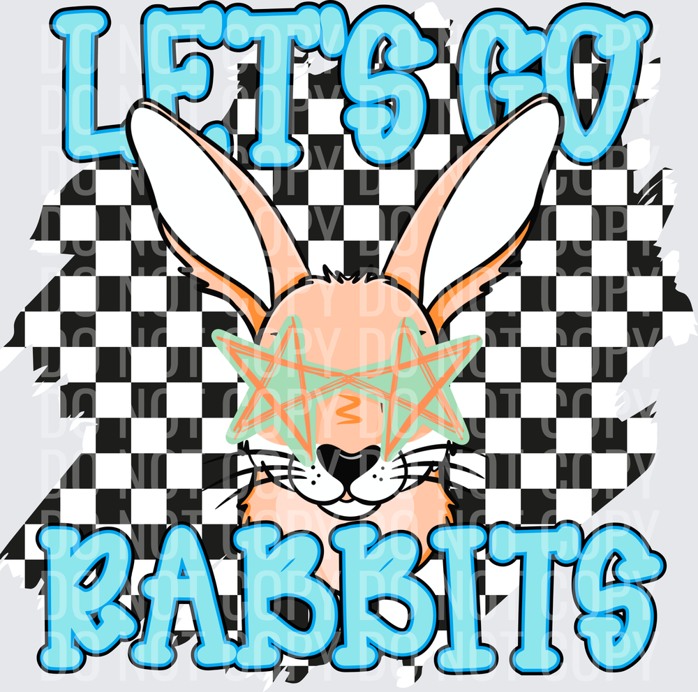 Let’s go rabbits checkered