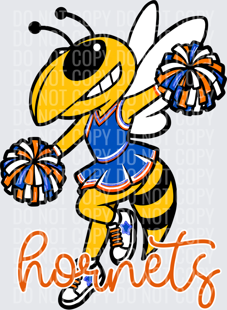Hornets Cheer Blue Orange