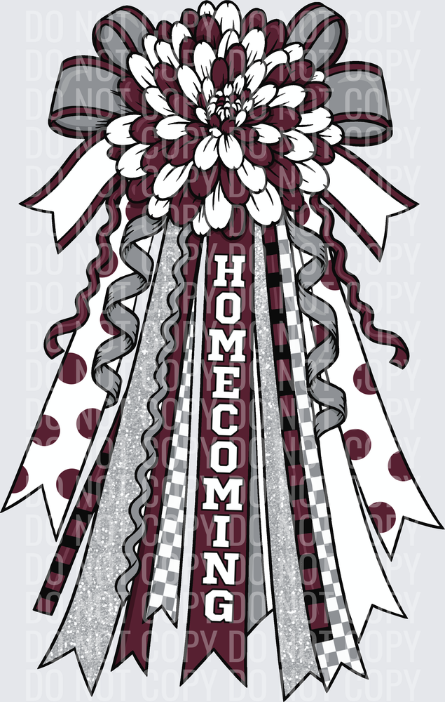 Homecoming mum maroon