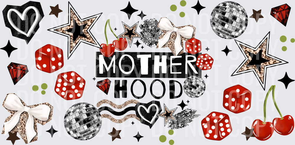 red motherhood 16oz glass wrap