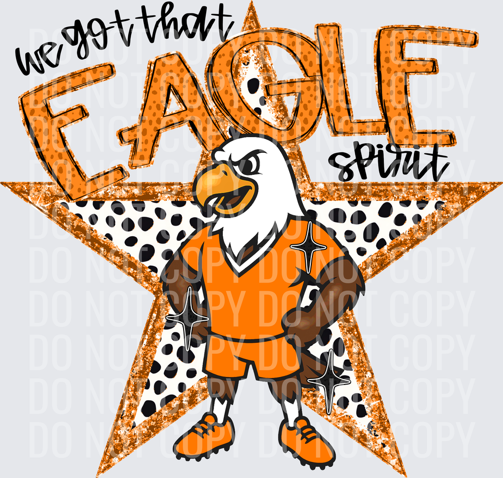 KayndiDesigns 09.26 We Got That Spirit Eagle Orange