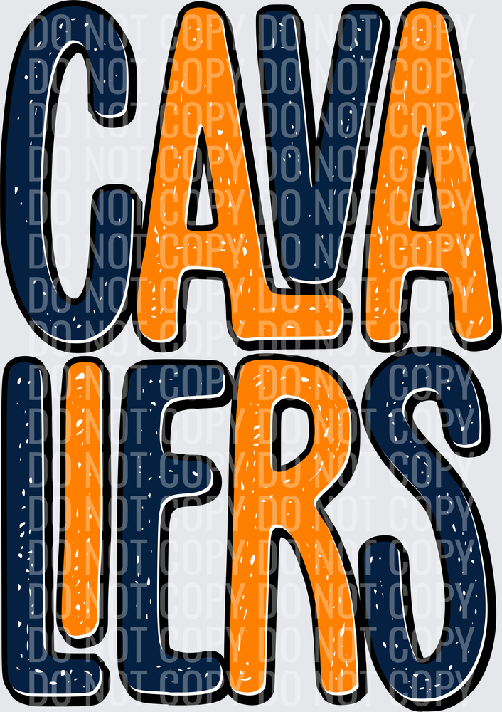 CavaliersStackedNavyOrange