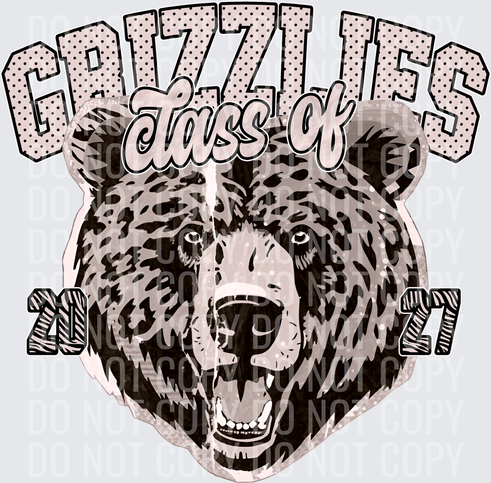 KayndiDesigns 10.26 Class of 2027 Neutral Grizzlies